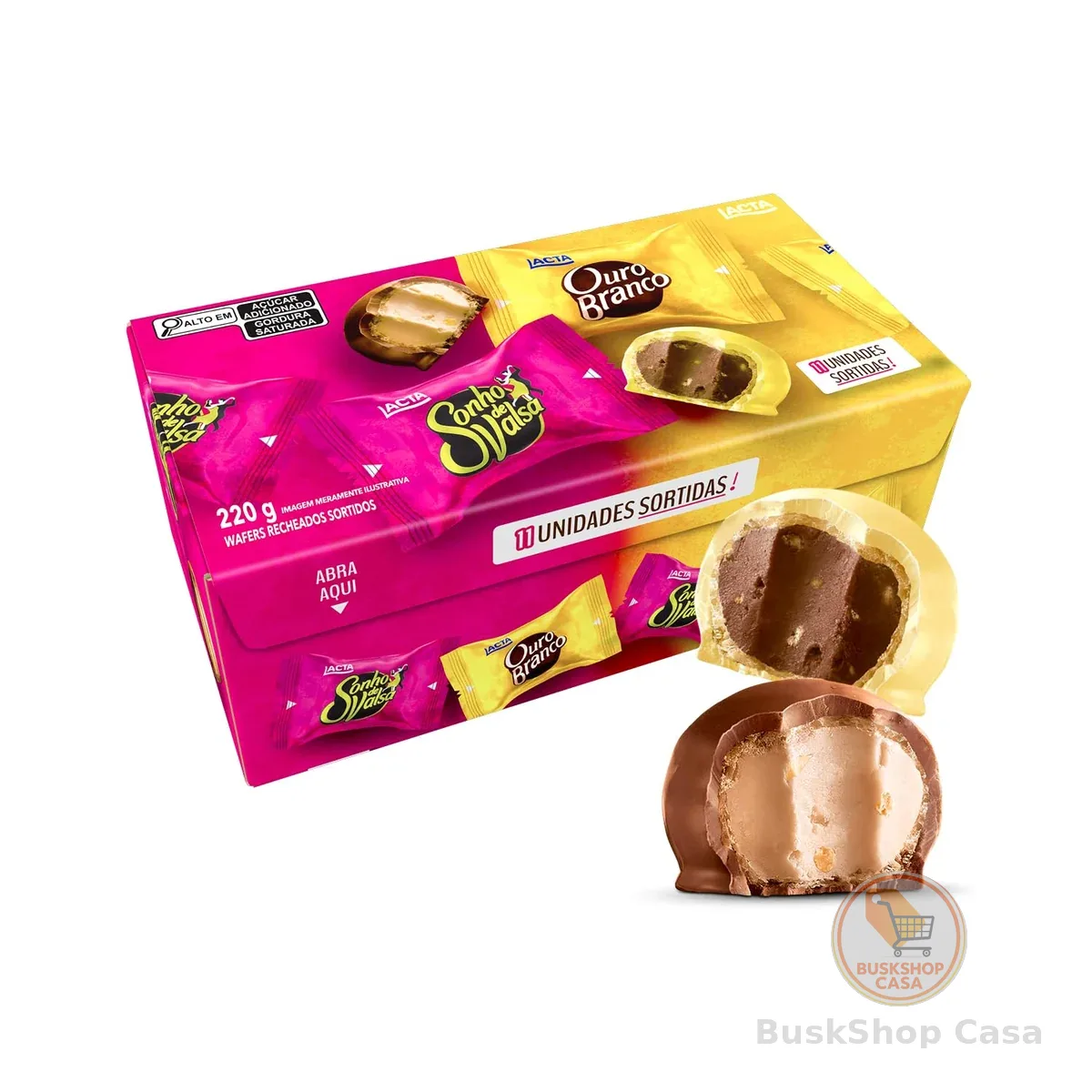 Caixa Sonho de Valsa e Ouro Branco Sortidos 220g