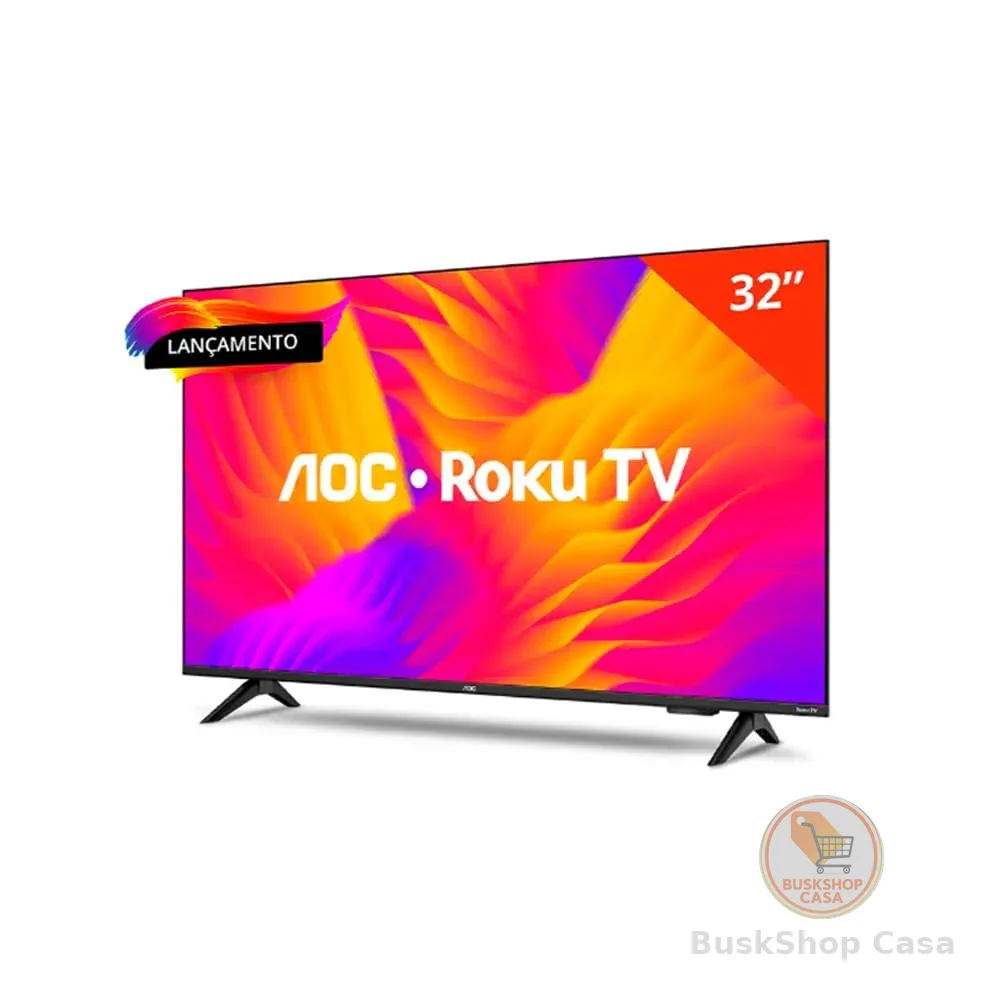 Smart TV LCD LED 32" AOC 32S5155/78G - Wi-Fi, HD, Quad Core, Dolby Áudio, 60 Hz