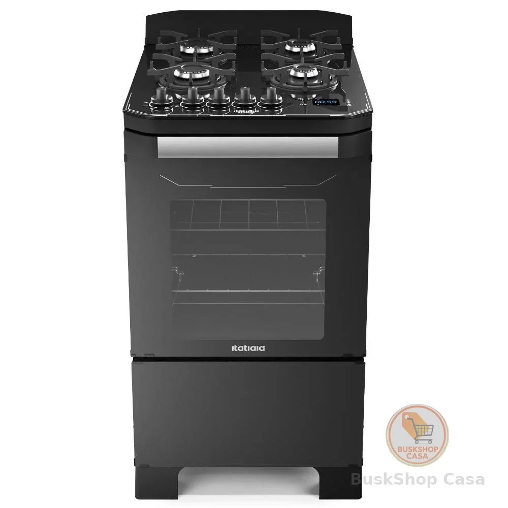 Fogão 4 Bocas Digital Preto Itamaster Itatiaia 127V/220V Bivolt