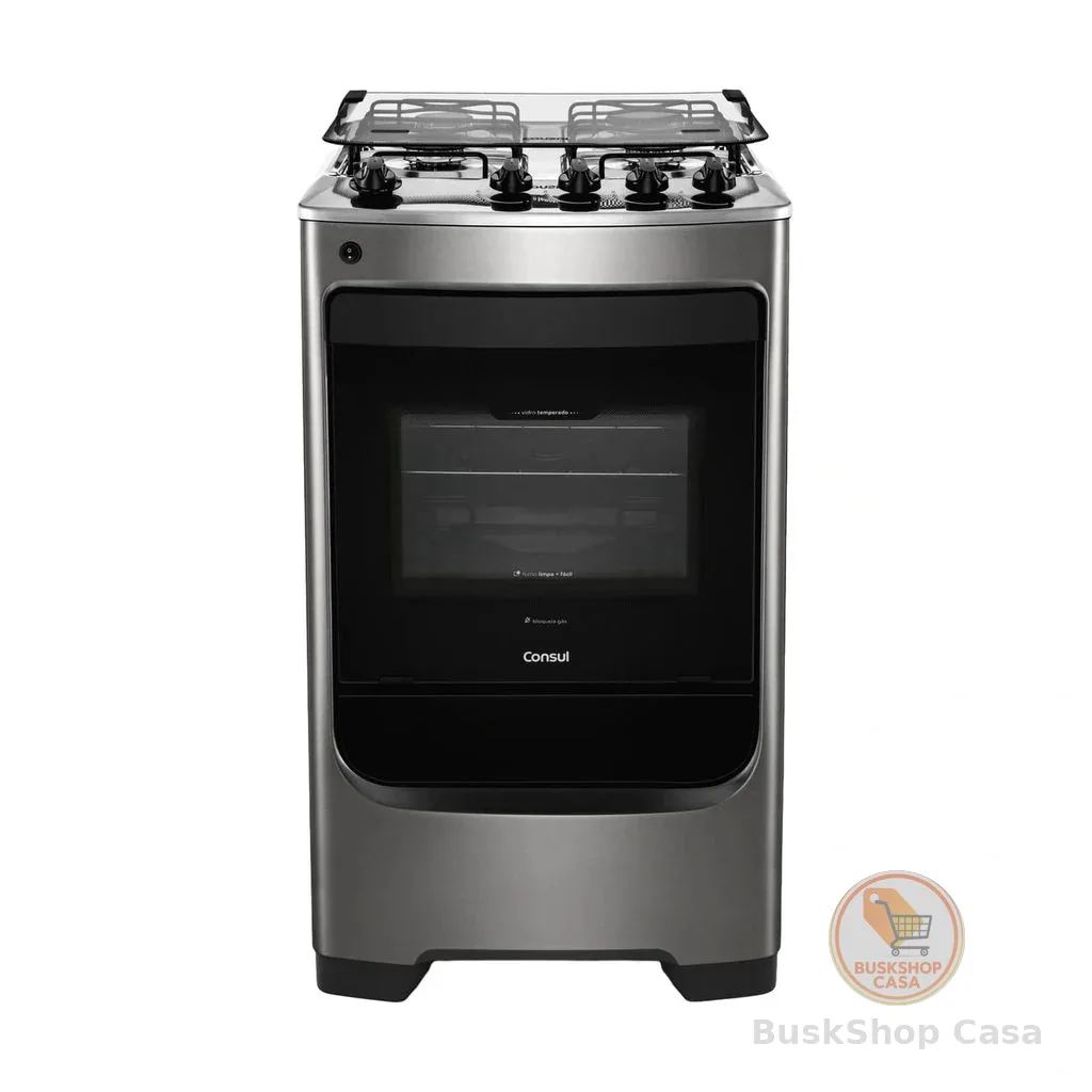 Fogão Consul 4 Bocas Inox com Acendimento Automático - CFO4NAR