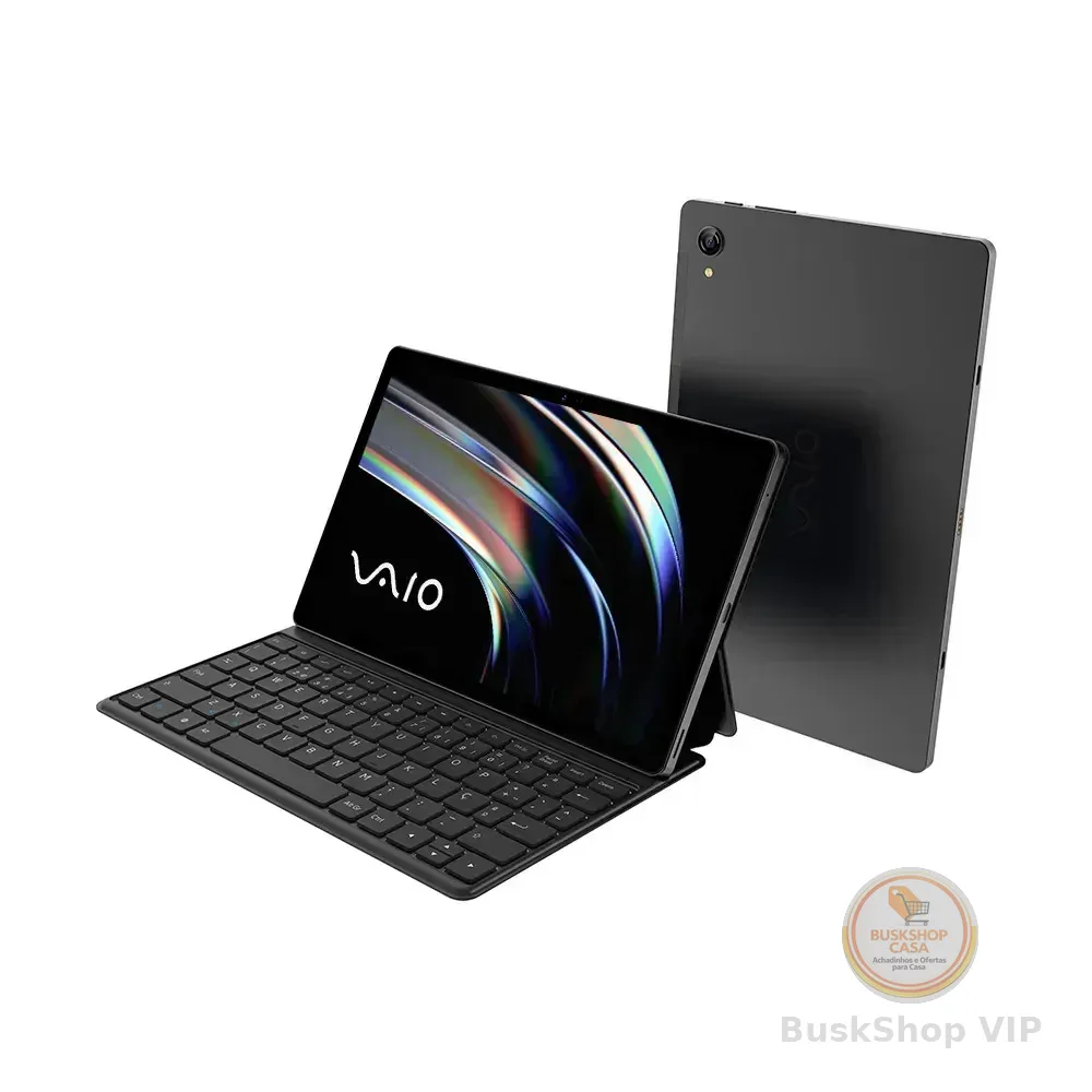 Tablet Vaio Tl10 4gb Ram 128gb Ssd Octa-core, Tela 10.4 2k, 4g Wifi Dual Band, Câmera 8mp + Selfie 5mp, 7000mah, Android 16, Com Teclado Magnético De Conexão Inteligente  Preto