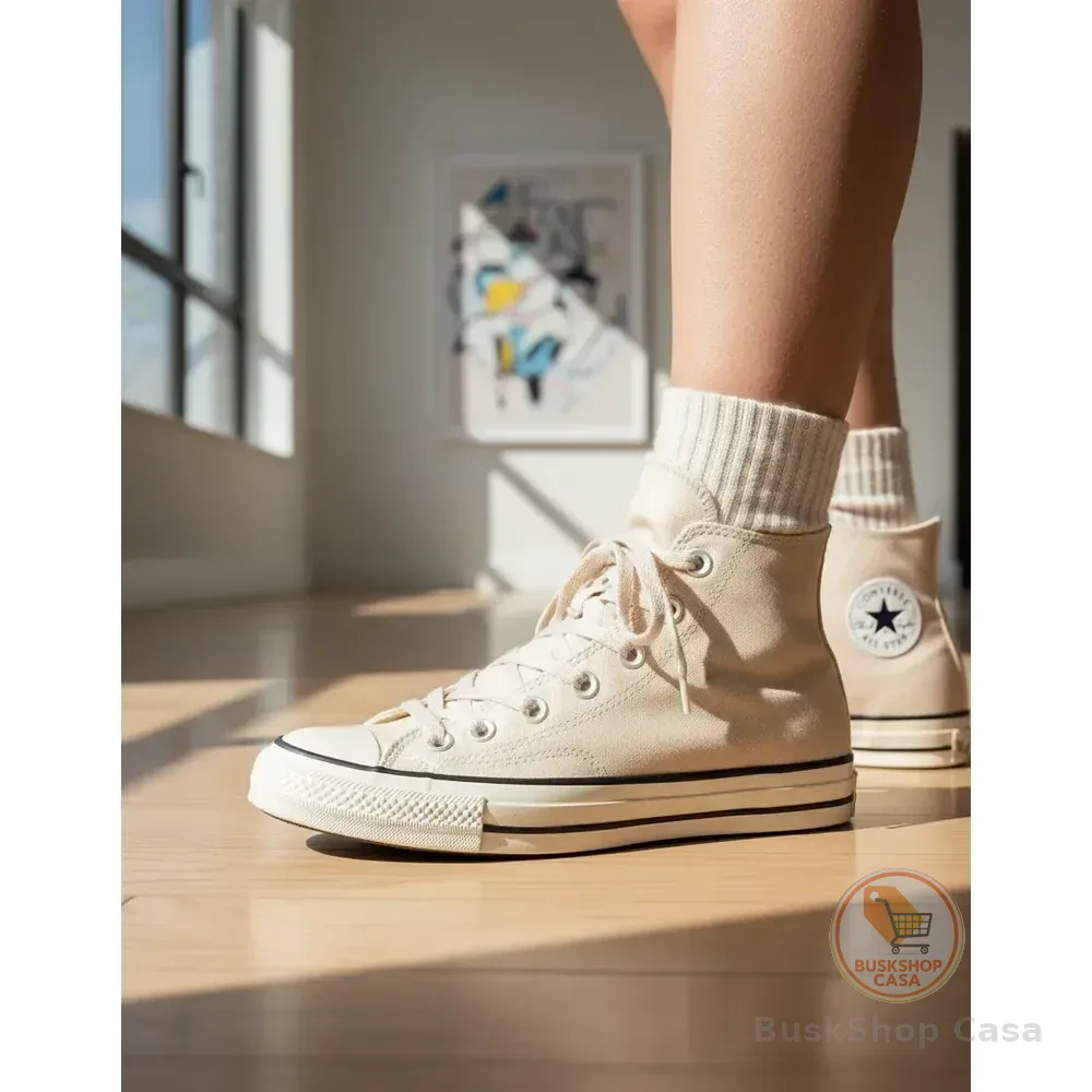 Chuck Taylor All Star Ct3277 Longo Tecido Sem Gênero Marfim/cru Classico/cru Classico Lisa 40 Br
