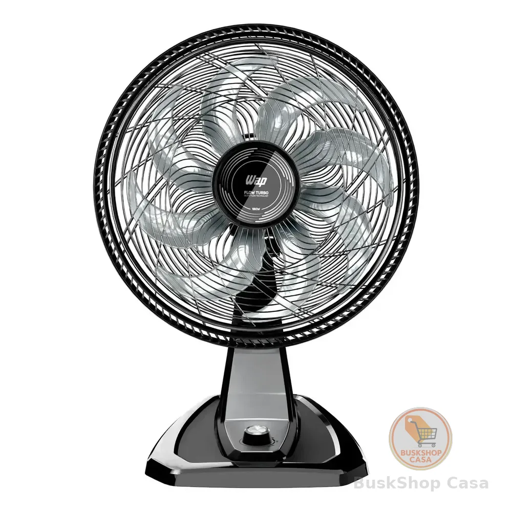 Ventilador De Parede E Mesa Wap Flow Turbo Com 8 Pás 3 Velocidades 50 Cm 60 Preto 127v Plástico