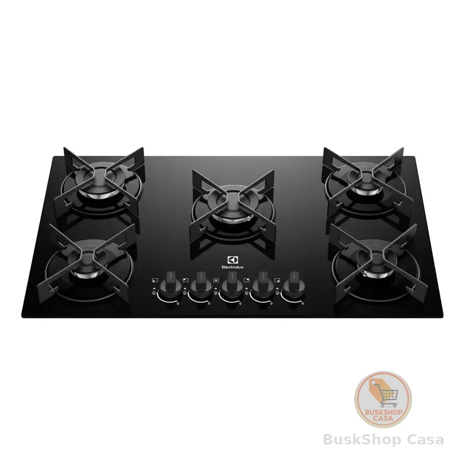 Cooktop 5 Bocas A Gás Electrolux Mesa De Vidro Efficient Grade De Aço Fosco (ke5gr) Bivolt