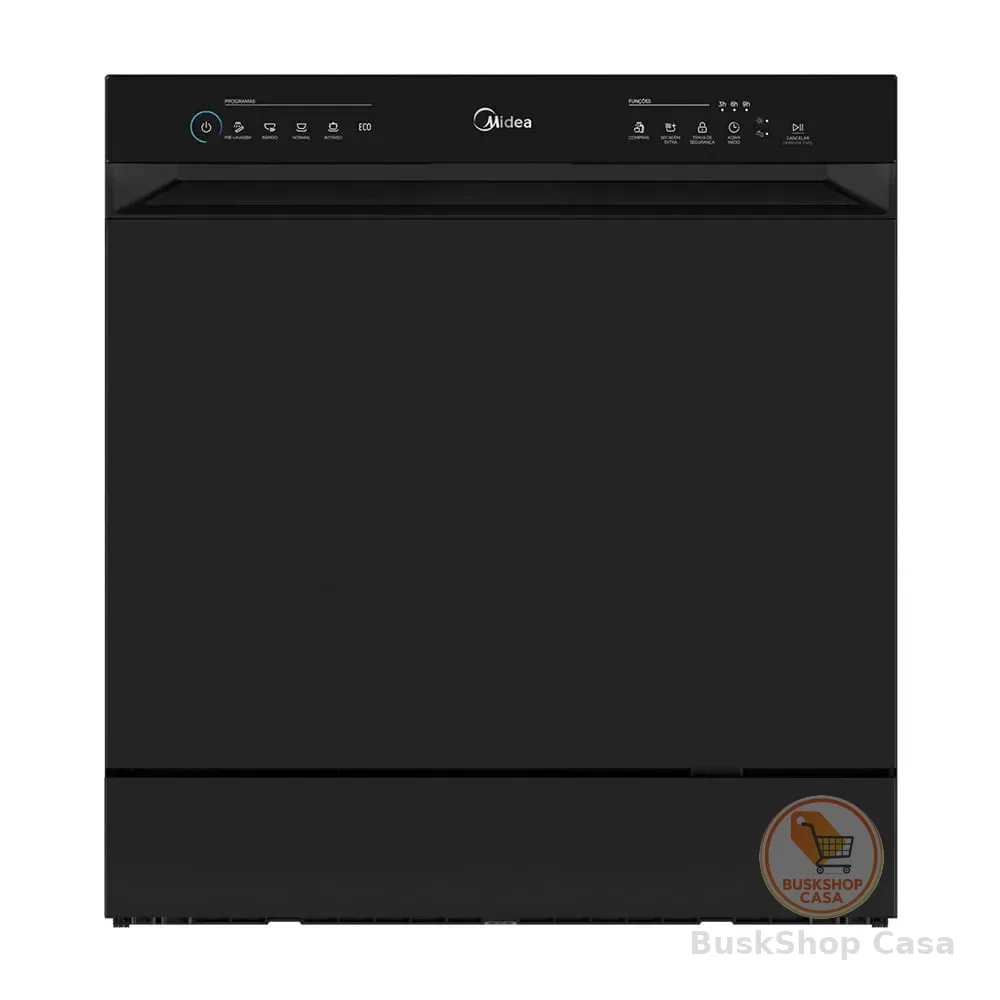 Lava Louças 8 Serviços Preta Touch Plus Midea
