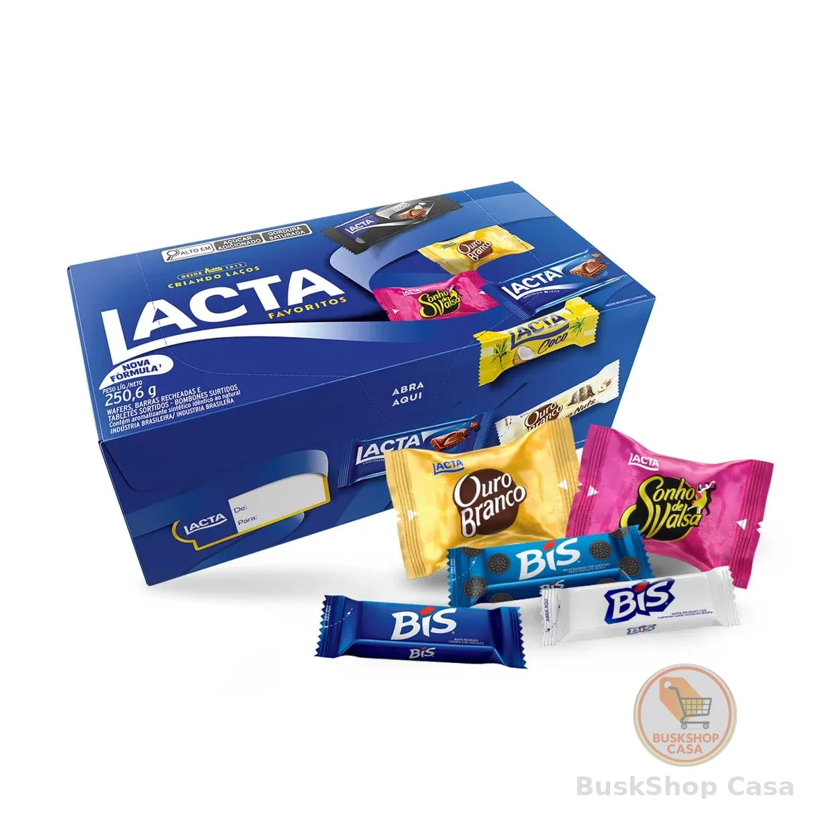 Lacta Favoritos - Caixa de variedades chocolates, 250,6g