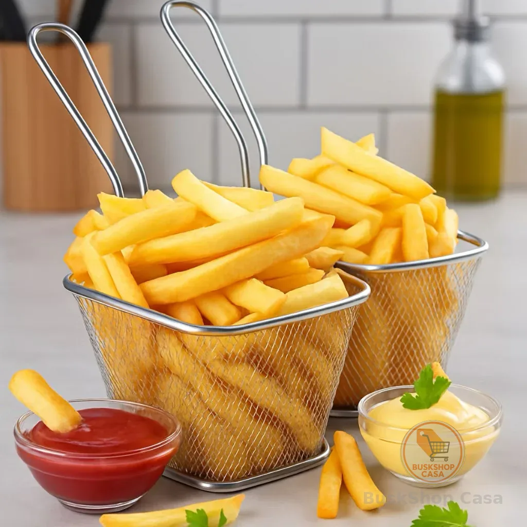 Cesto Para Fritura Petiscos Acompanhamentos Premium Inox