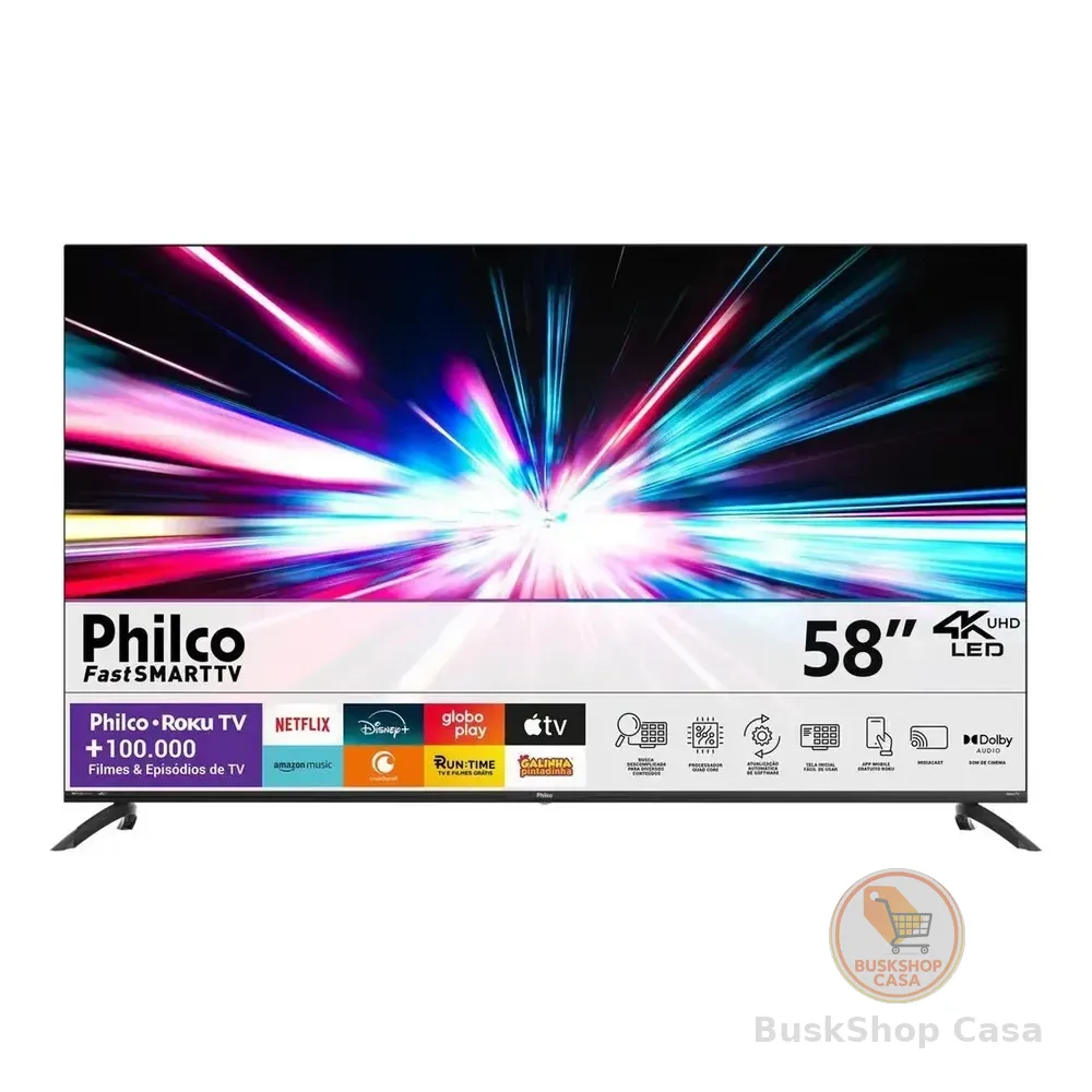 Smart Tv Philco 58 P58vik 4k Uhd Led Roku Dolby Audio Wi-fi Hdr10 110/220v