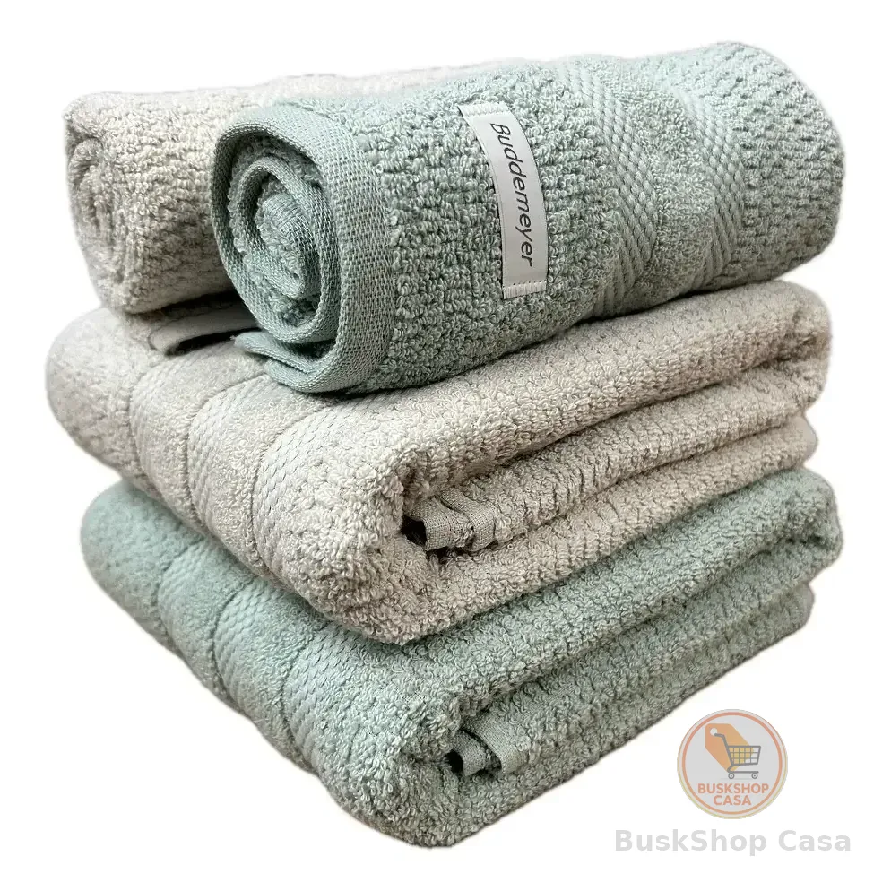 Jogo Toalha Banho Buddemeyer Vanilla Extra Soft Algodão 4pçs Cor Bege 1084 Verde 1184