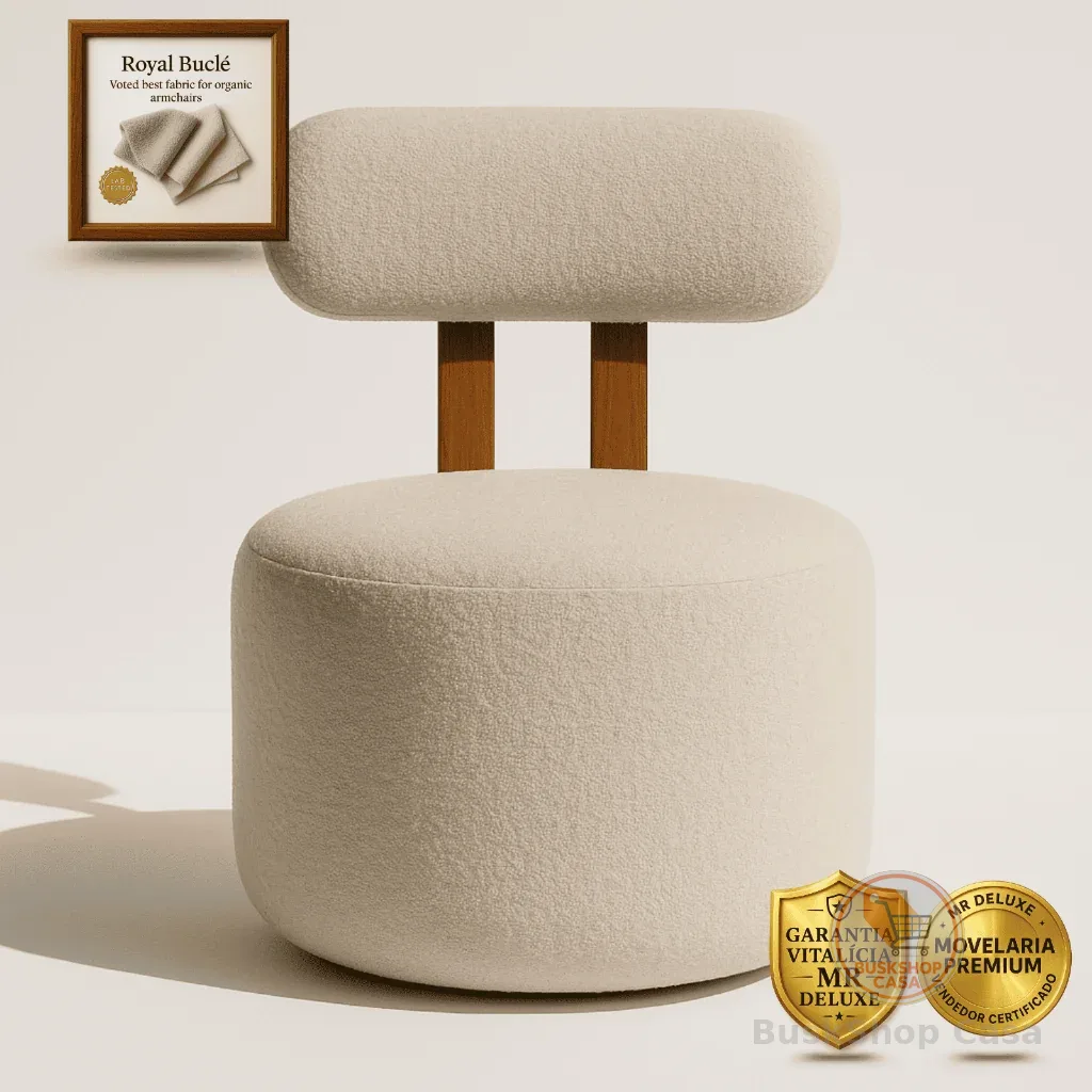 Poltrona Orgânica Chloe - Poltrona Para Decoração E Sala De Estar E Recepção - Poltrona Boucle Luxo
