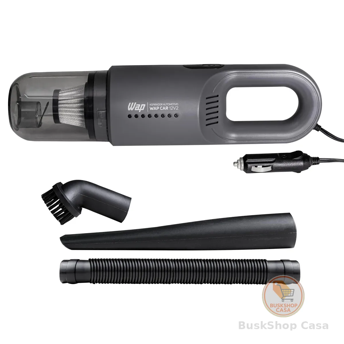 WAP Aspirador de Pó Automotivo Car 12V2, Portátil, 420ml, com Recipiente Removível e Filtro Lavável, 180W 12VDC