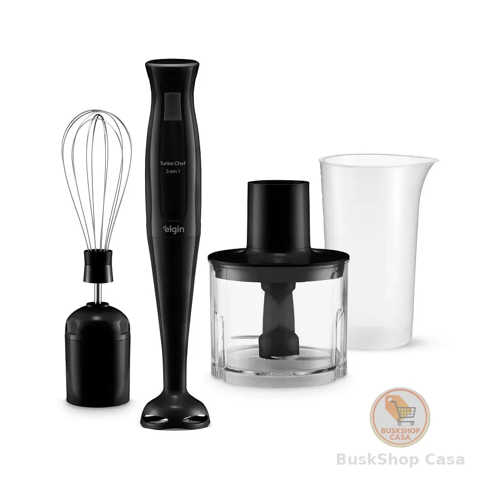 Mixer Vertical Turbo Chef Elgin 3 em 1 200W Preto 220v