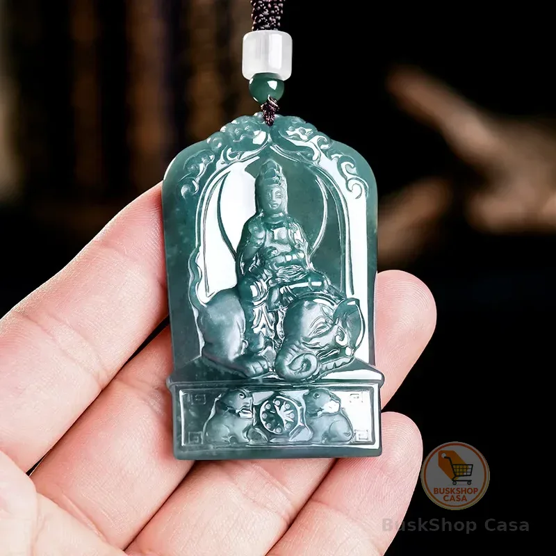 Colar com Pingente de Jadeíta Natural Birmanesa Guanyin, Joia de Designer Vintage de Luxo, Gema de Jade Genuíno, Presentes para Mulheres