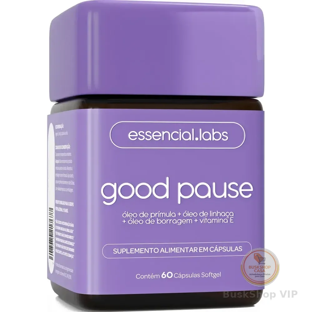 Good Pause Essencial Labs Para Menopausa E Tpm Com Óleo De Prímula, Borragem E Linhaça Sem Sabor