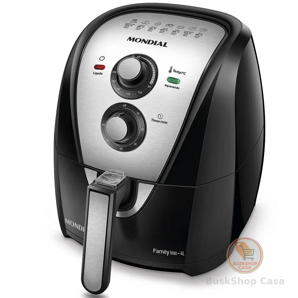 Fritadeira Sem Óleo Air Fryer Mondial AFN40BI Family Inox 4L