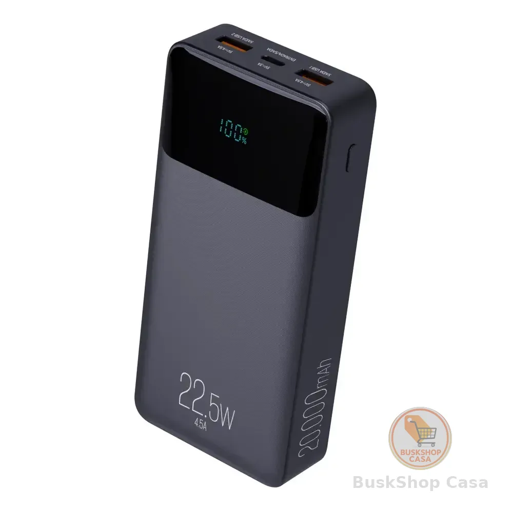 🛍️Power Bank Pro 20000mAH ELG PB200BK, Bateria Portátil Universal, Carga Rápida, Display Indicador, Entradas Micro USB e USB-C, 2 Portas USB-A, PD+QC...