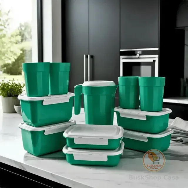 Conjunto 11 Peças Cozinha Completa Com Potes