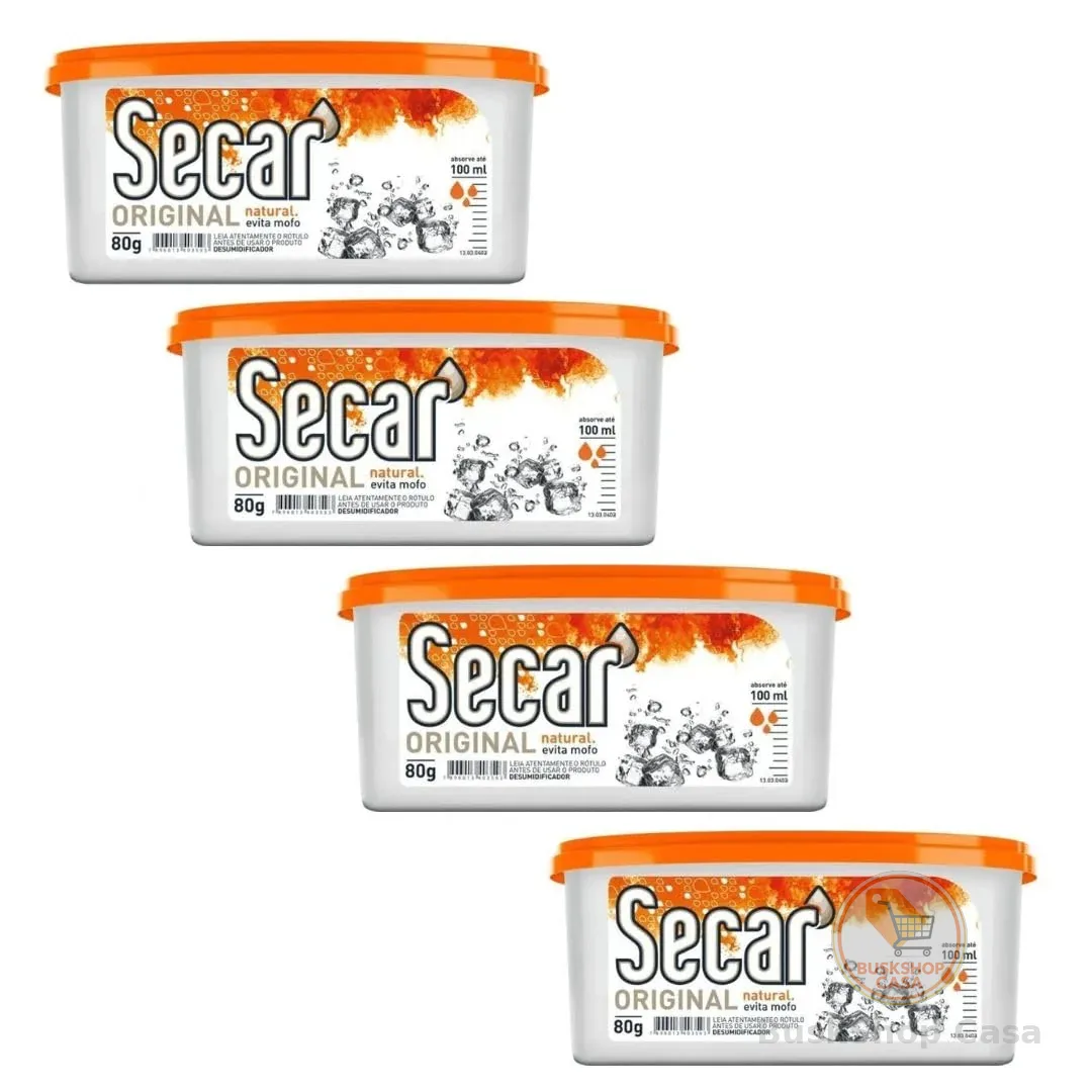 Kit 4 Unid de Evita Mofo Desumidificador Anti Mofo Natural Secar 80g