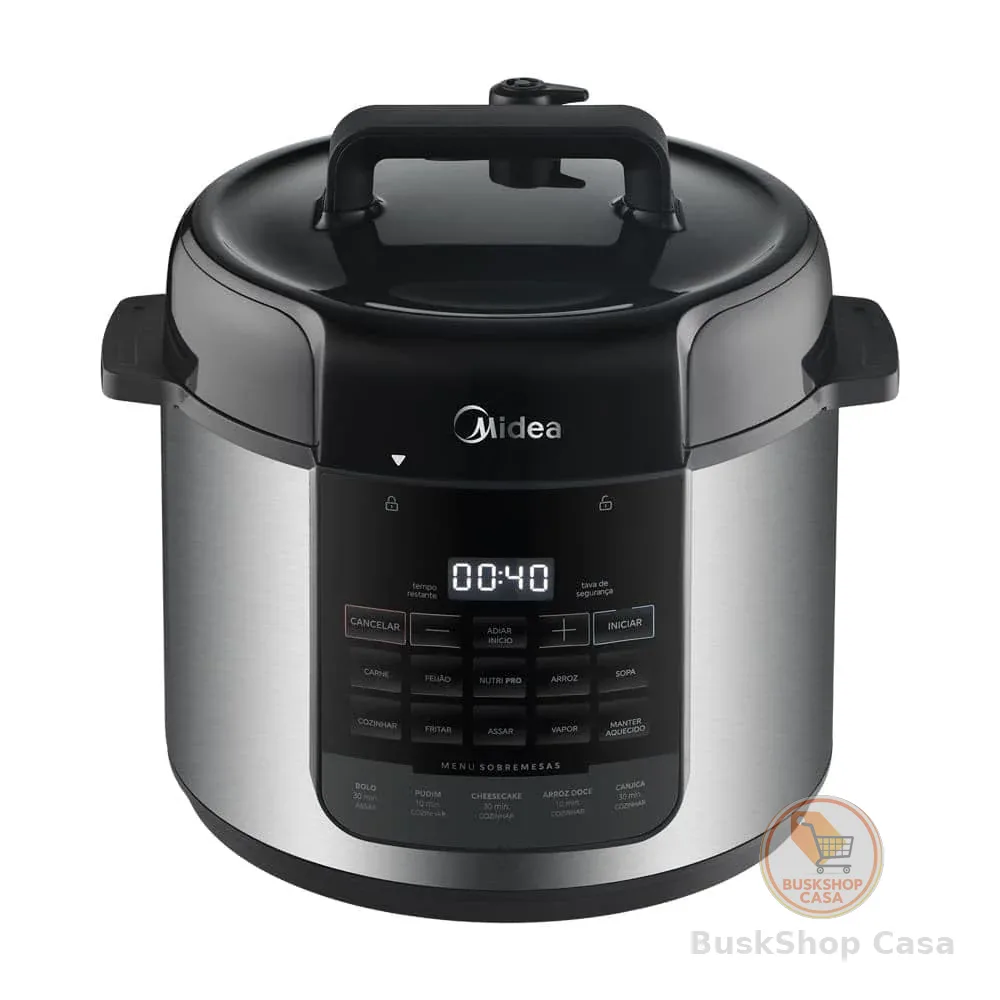 Panela de Pressão Elétrica 5L NutriPro Inox Midea