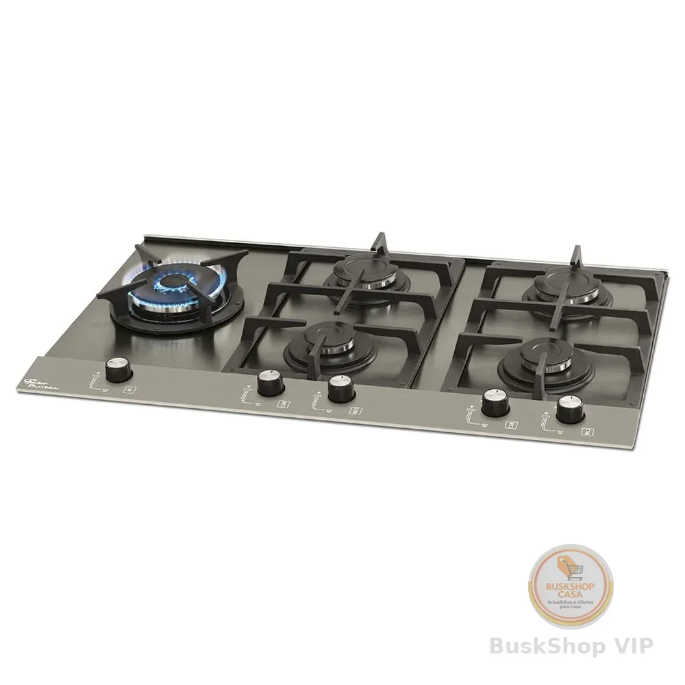 FISCHER COOKTOP À GÁS 5 BOCAS PLATINIUM MESA PRIME BIVOLT - 19784-51515