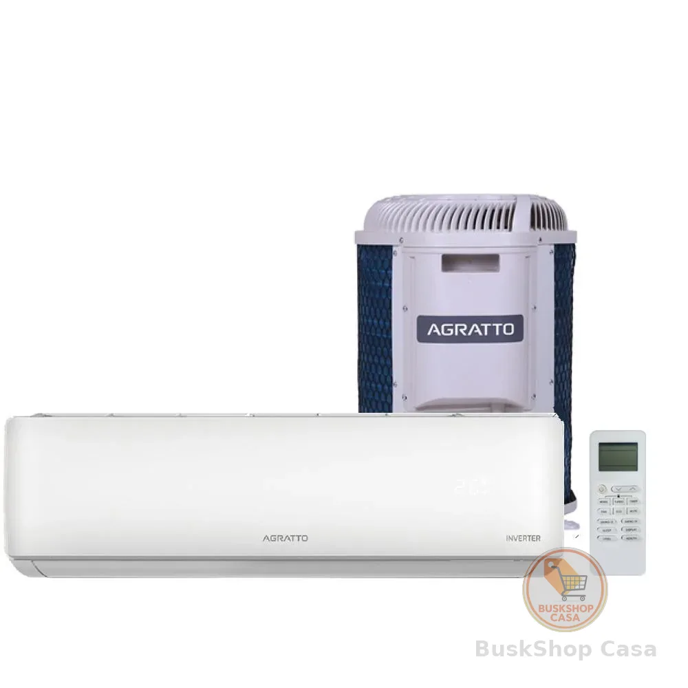 Ar Condicionado Split Agratto Hi Wall Zen Top Inverter 9.000 Btu/h Frio Monofásico Branco ZICST9F-02 220V
