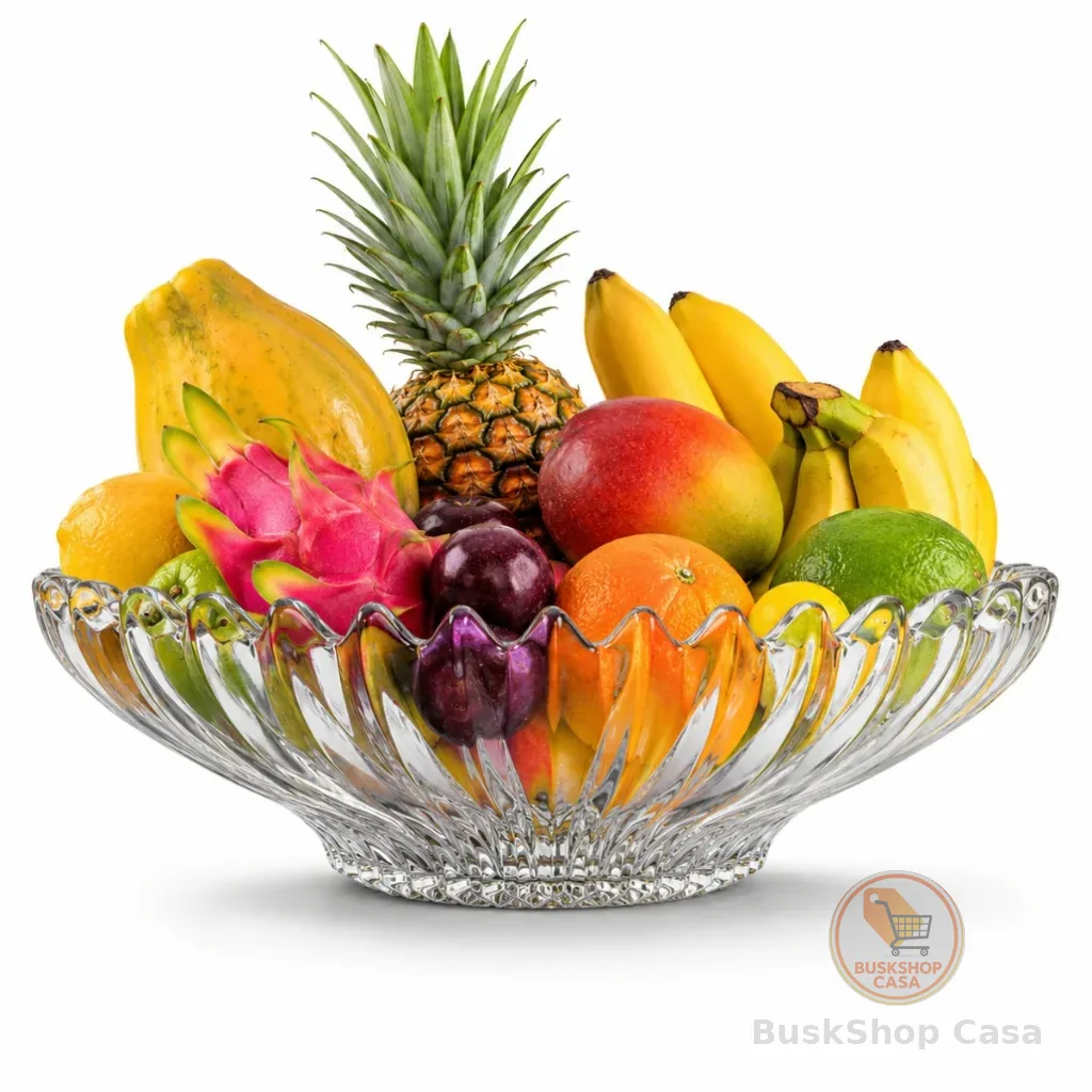 Fruteira De Vidro Premium Brazilia 29,50 X 9,00 Cm Centro De Mesa Decorativo Vidro Incolor Ingá