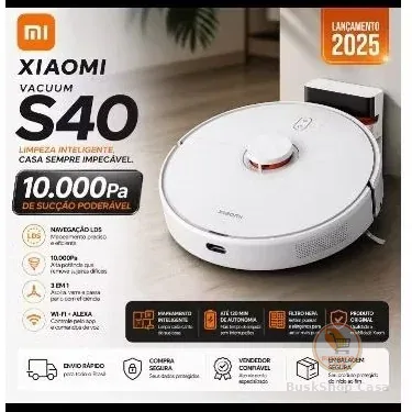 Robô Aspirador S40 10.000Pa LDS | Aspira e Passa Pano | Mapeamento Inteligente | Bivolt
