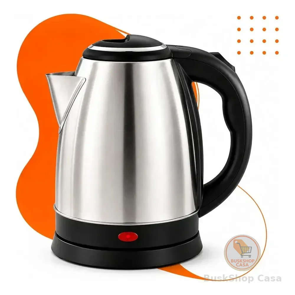 Chaleira Jarra Elétrica 1,8l Litros Em Inox Desligamento Automático Aquecimento Rápido Segura Café Chá Fácil Abertura Tampa Alça Hold On