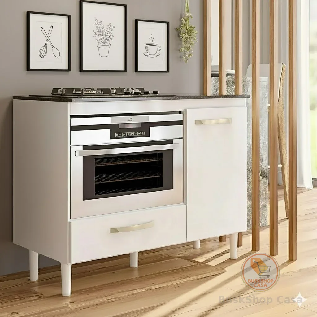 🧡 Balcão  para Cooktop 4 Bocas e Forno T&T - Cores