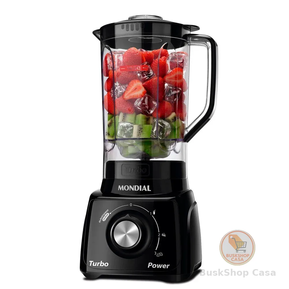 Liquidificador 3 velocidades Turbo Power preto - L-99FB - Mondial