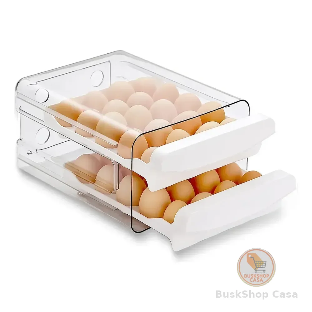 Organizador Porta Ovos 40un Com Tampa Geladeira