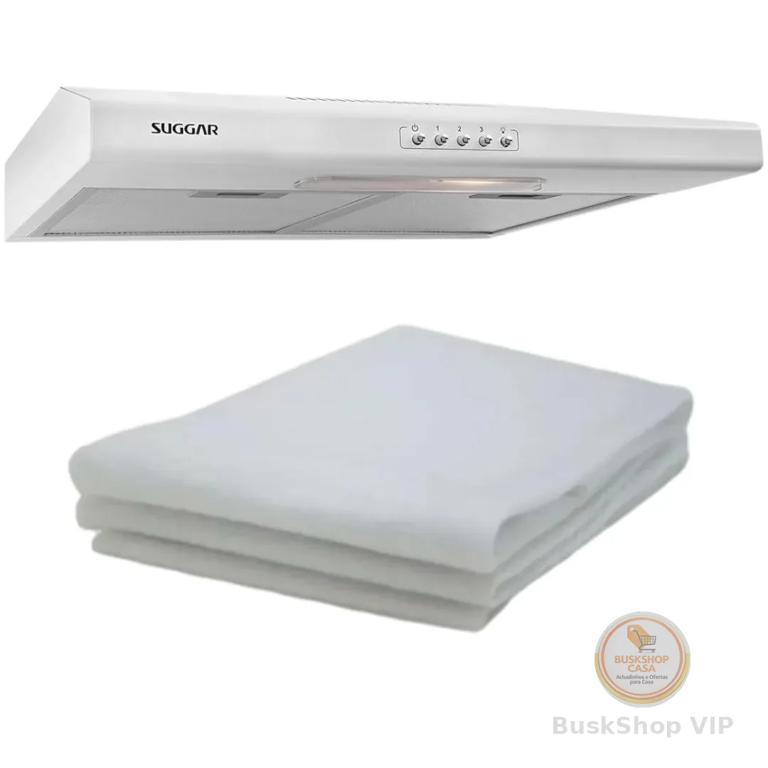 2 Filtros Manta P/Coifa Exaustor Depurador Colormaq Suggarr Branco