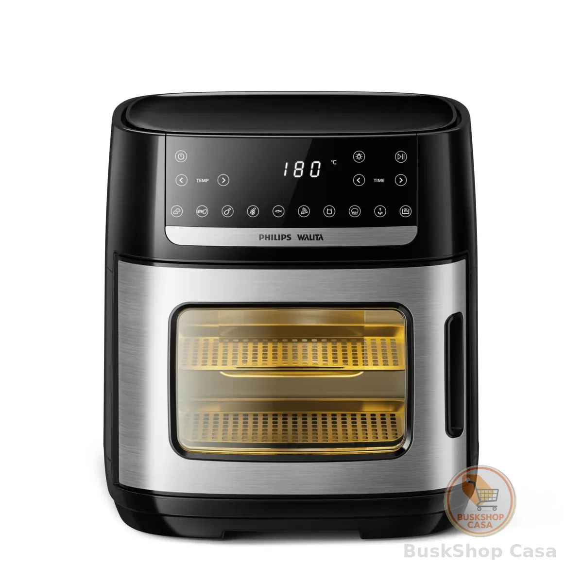 Fritadeira air fryer forno com visor, Philips Walita, 12L, preta, 110v - AI551