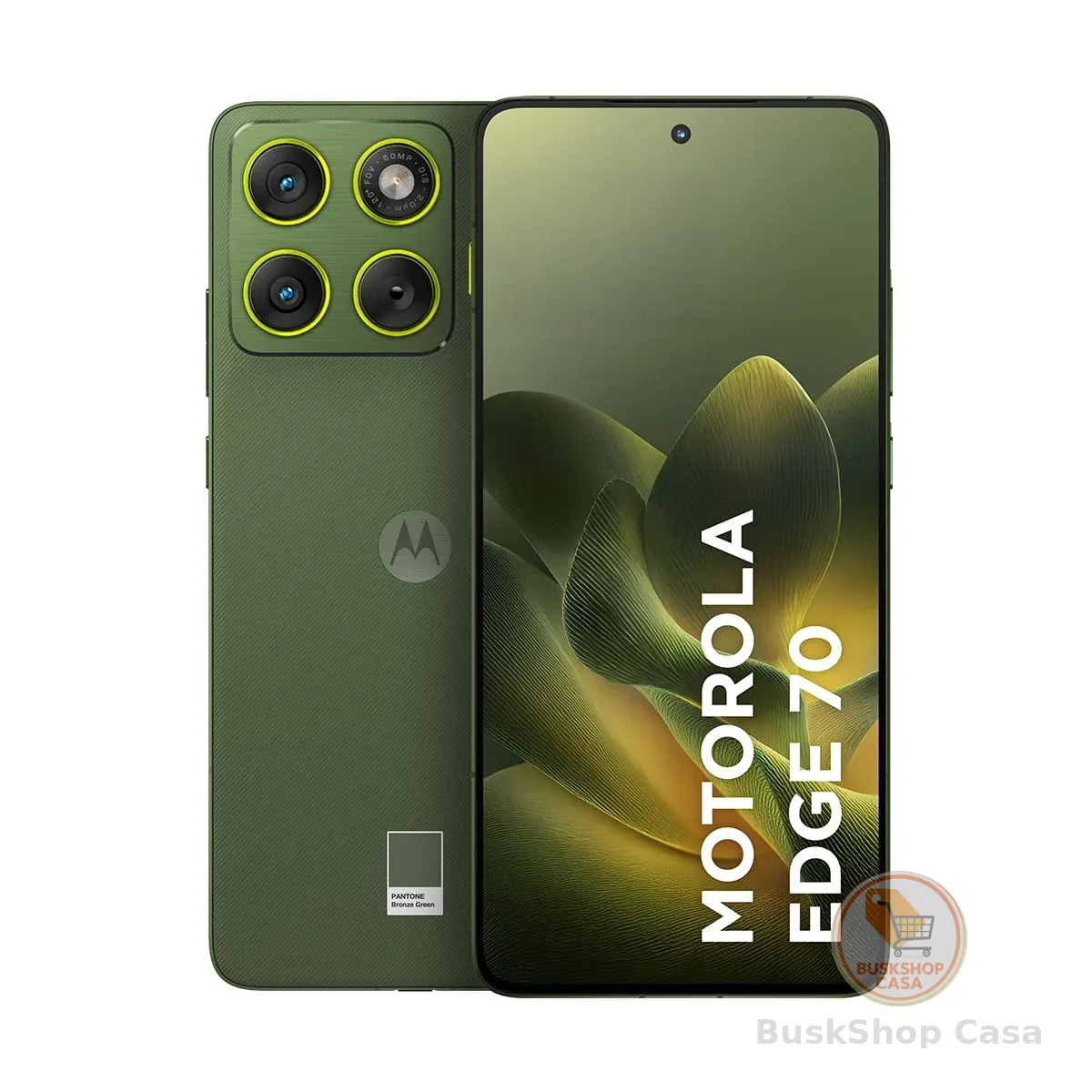 Smartphone Motorola Edge 70 5G - 256GB 24GB (8GB RAM + 16GB RAM Boost), Ultrafino, 3 cameras 50MP, Tela 1.5K extreme Amoled 120hz - Bronze Green