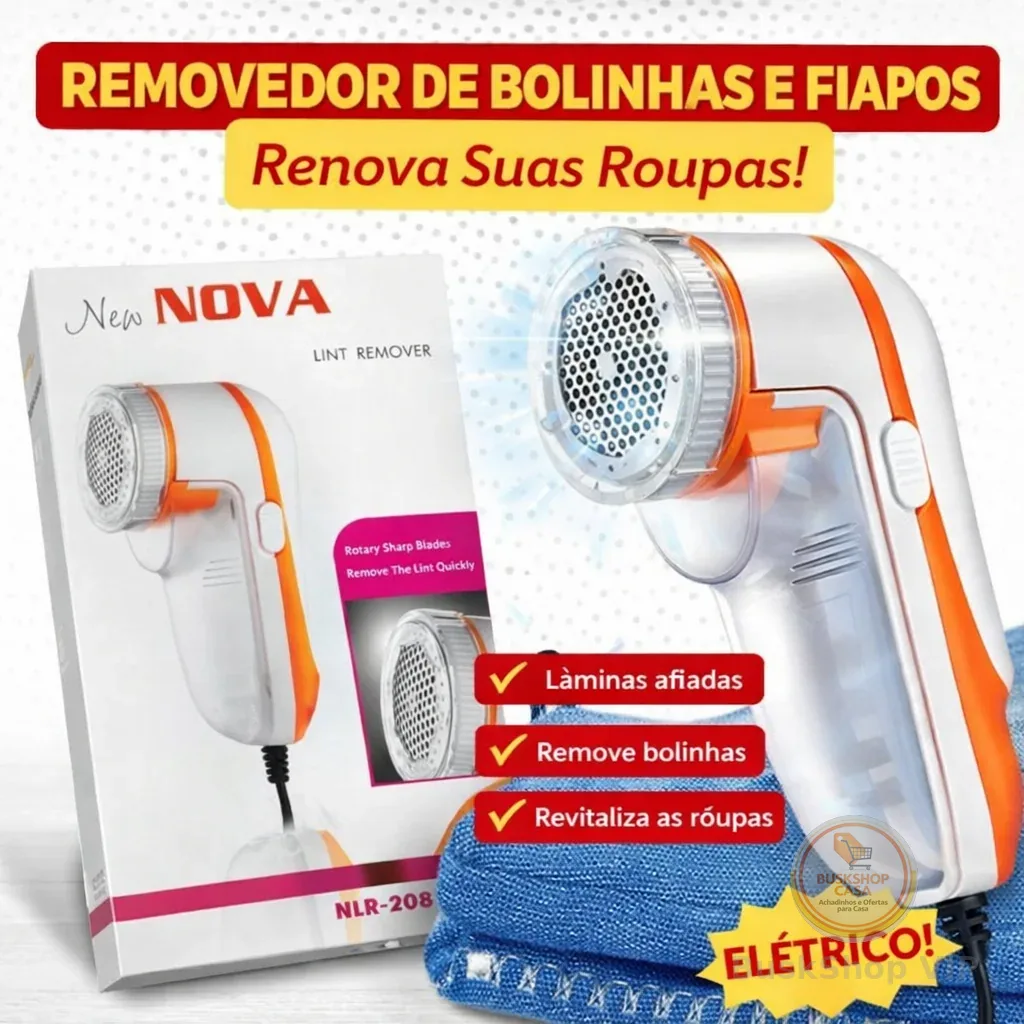 Removedor de Pelos e Bolinhas de Roupa Elétrico Portátil Tira Fiapos Recarregavél Bivolt