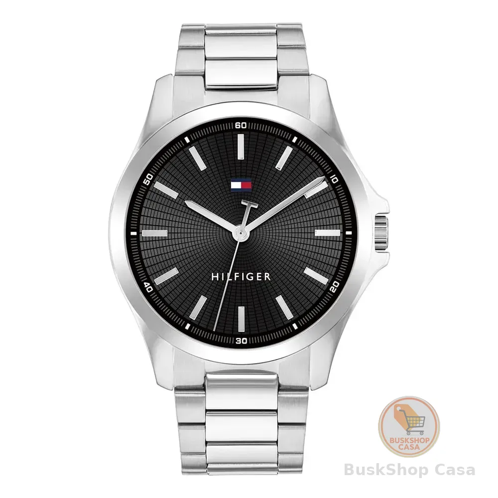Relógio Tommy Hilfiger Masculino Aço Prateado 1710671 Prateado Preto