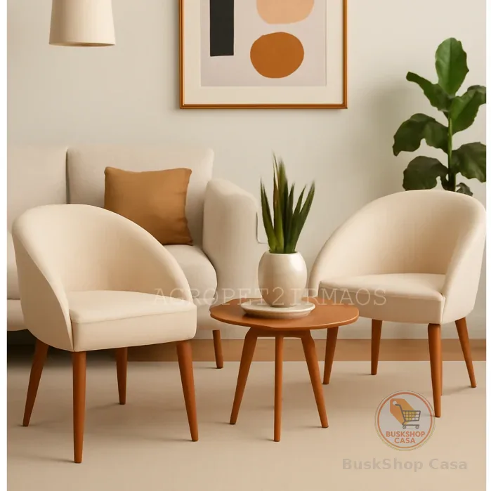 kIT 2 Cadeira Lua Decorativa Poltrona Lua Sala de Estar Salão Quarto Estética Decoração Recepção
