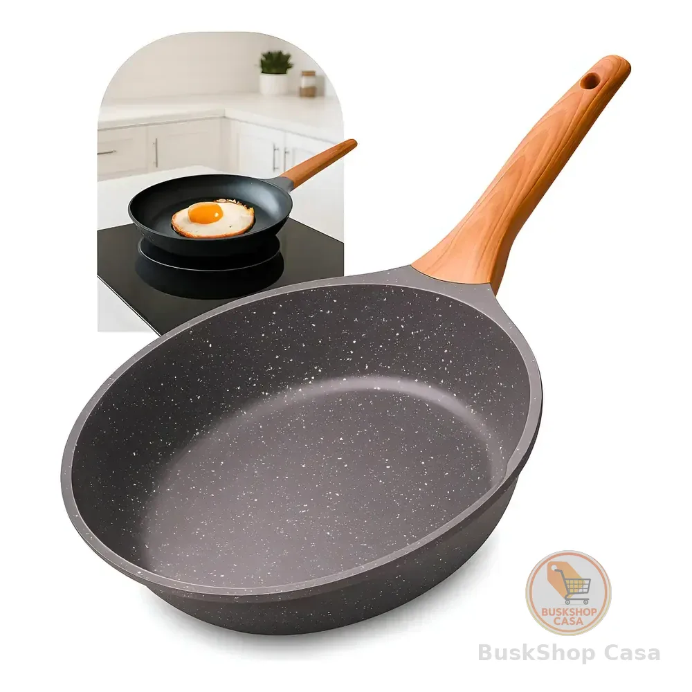 Panela Frigideira Antiaderente Cerâmica Dinda Home Indução Gás Elétrico Linha Premium Cinza