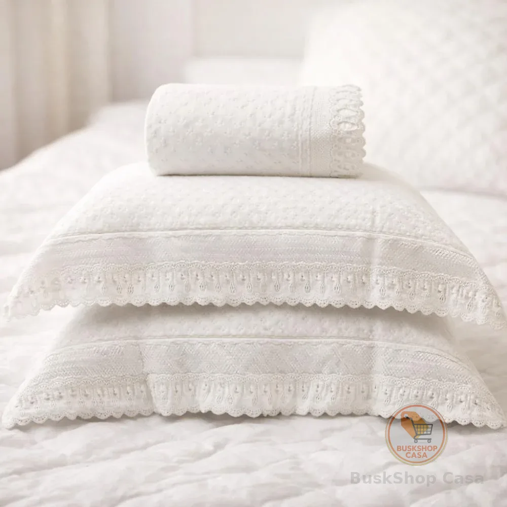 Kit Colcha Cobre Leito Super King Cama 3 Peças Bordare Premium Casal Padrão Queen Toque Macio