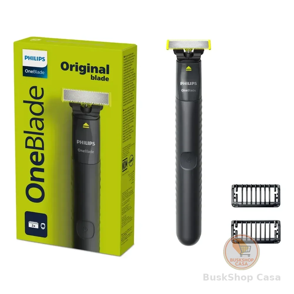 Barbeador E Aparador Elétrico Philips Oneblade 2 Pentes, Sem Fio E À Prova D'água - Qp1424/10 Preto 127/220v