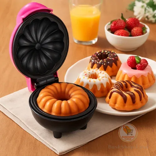 Máquina de Mini Bolos Elétrica 7 Minutos – Ideal para Cupcakes, Bolinhos e Sobremesas Rápidas COR ALEATÓRIA