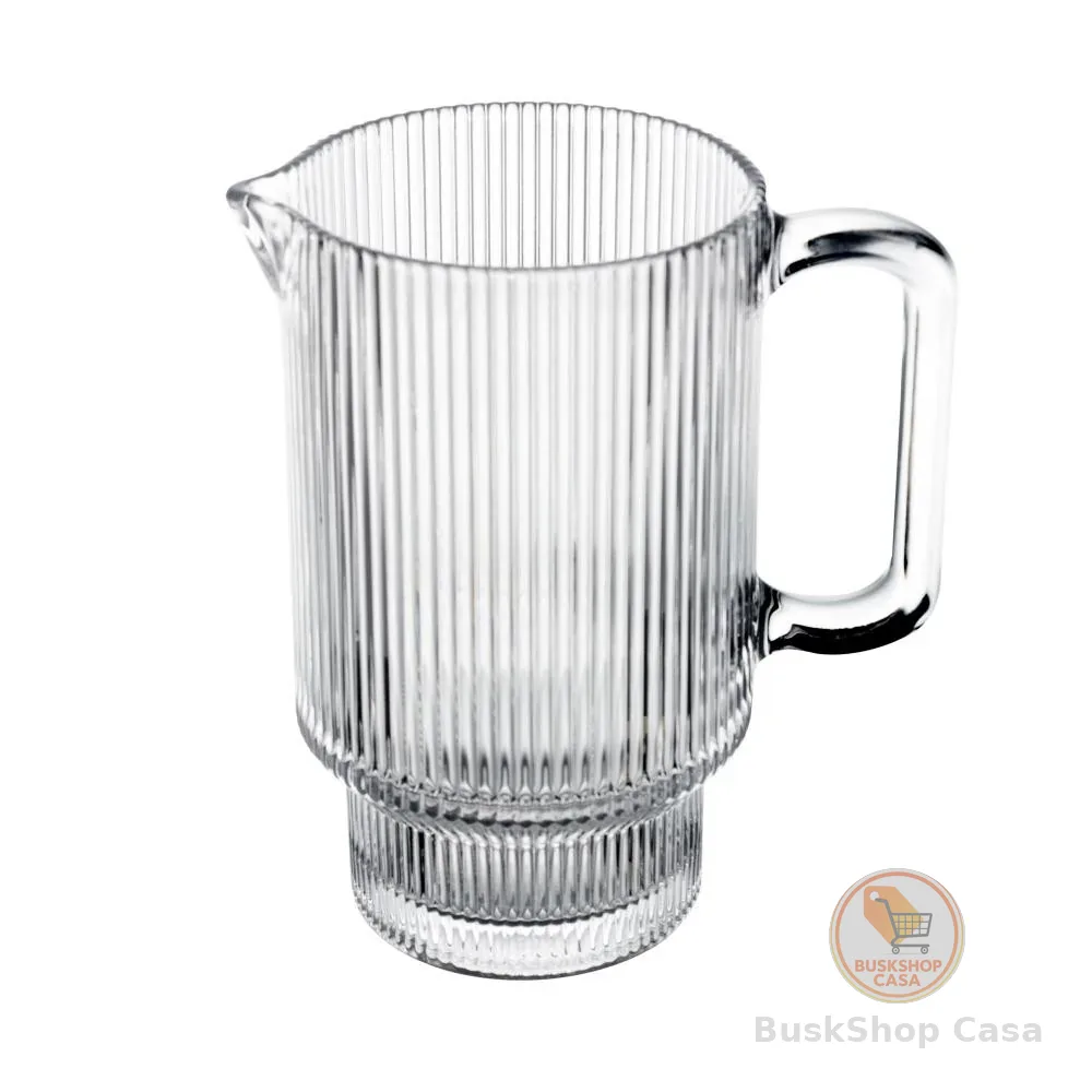 Jarra de Cristal Lines Canelada Suco Água 900ml Wolff