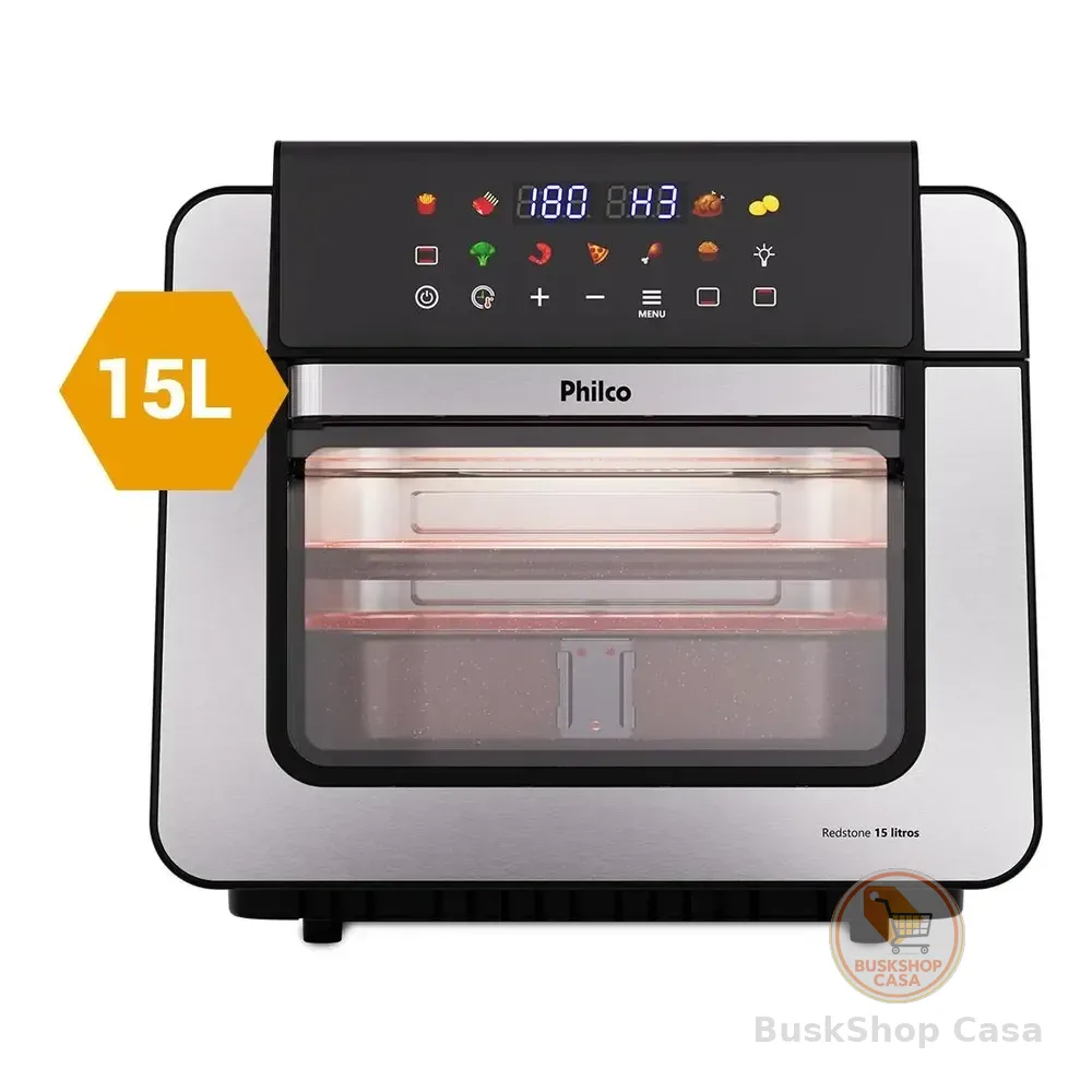 Air Fryer Oven Paf15b 15l Dupla Resistência Philco Preto 220v