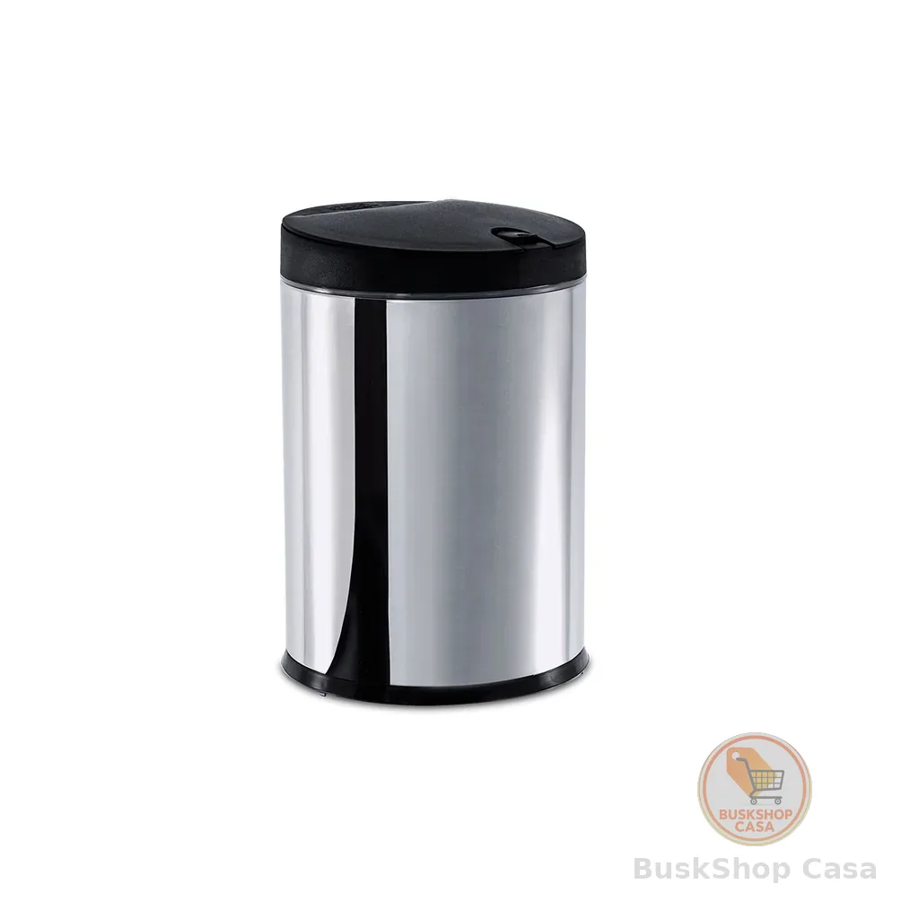 Lixeira Em Aço Inox Com Tampa Brinox Press - 4 Litros Preto