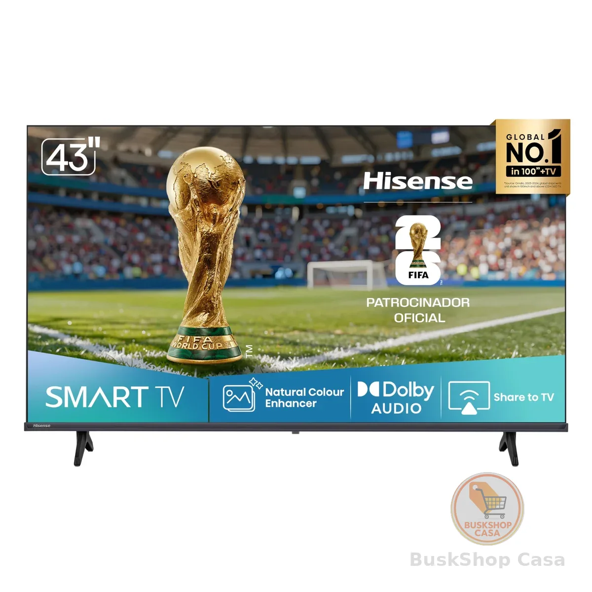 Hisense Smart TV FHD 43" Polegadas 43A4NV com HDR10, DTS Virtual X, Compatibilidade Alexa e Google Home