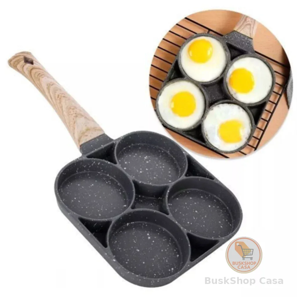 Frigideira Antiaderente 4 Partes Ovo Hambúrguer