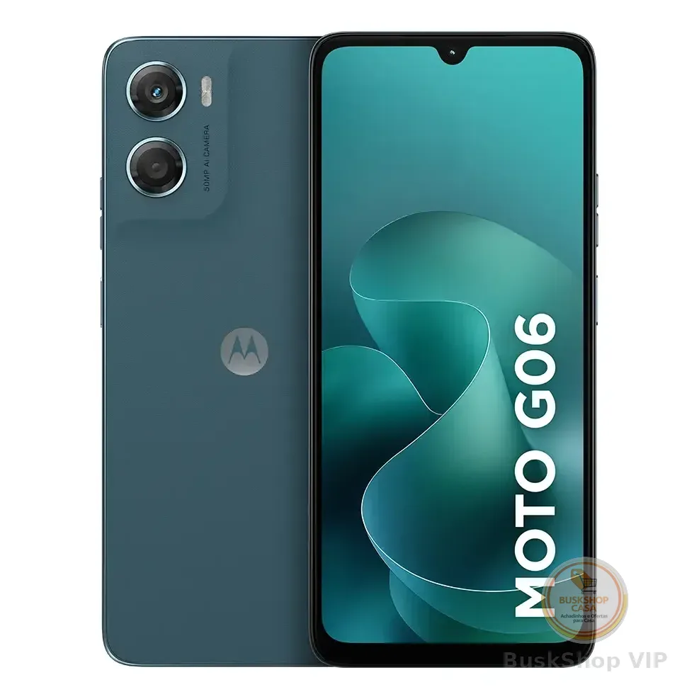 Smartphone Motorola Moto G06 - 128gb 12gb (4gb Ram + 8gb Ram Boost) E Camera 50mp Com Ai Bateria De 5200 Mah Tela 6.9 - Azul Marinho