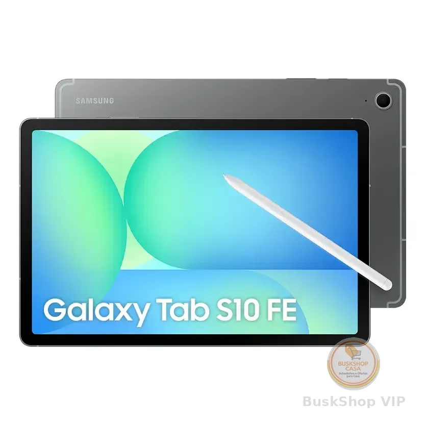 Tablet Samsung Galaxy Tab S10 Fe Wifi, 128gb, 8gb, Tela 10.9  90hz, S Pen E Capa Inclusas Cinza