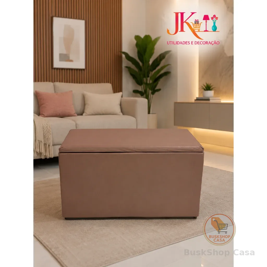 Baú Puff médio 60cm Organizador de brinquedos e diversos  para Salas e Quartos