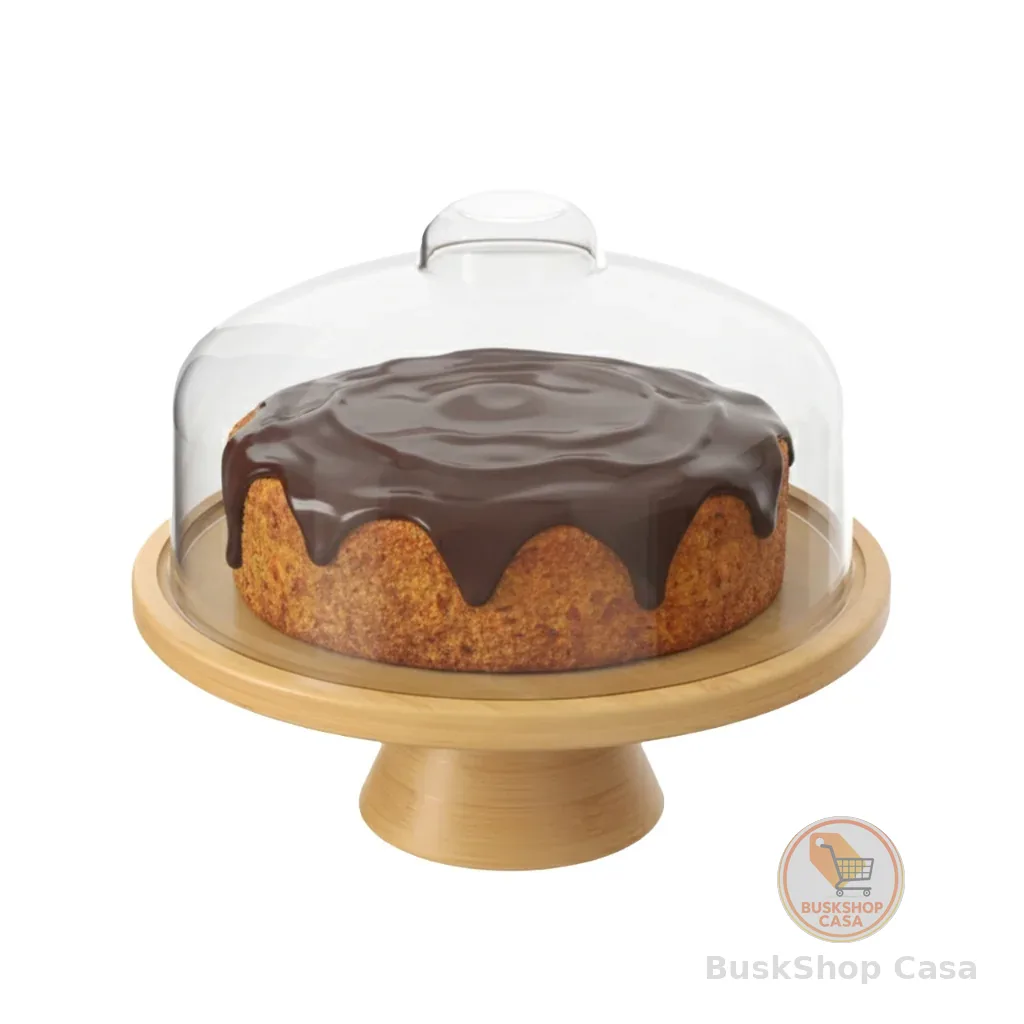 Boleira com Cúpula Brisa em Bambu 26,5 cm Linha Brisa Coza